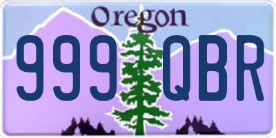 OR license plate 999QBR