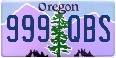 OR license plate 999QBS