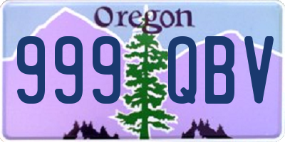 OR license plate 999QBV