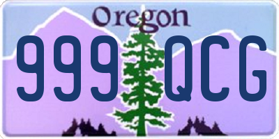 OR license plate 999QCG