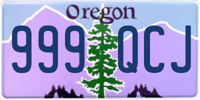 OR license plate 999QCJ