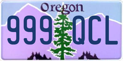 OR license plate 999QCL