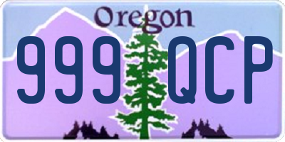 OR license plate 999QCP