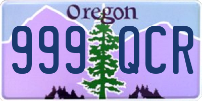 OR license plate 999QCR