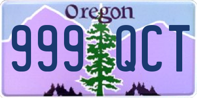 OR license plate 999QCT