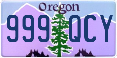 OR license plate 999QCY