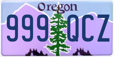 OR license plate 999QCZ