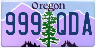 OR license plate 999QDA