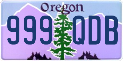 OR license plate 999QDB