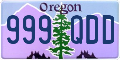 OR license plate 999QDD