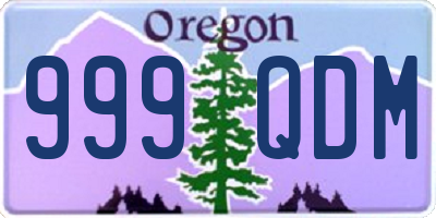 OR license plate 999QDM