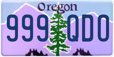 OR license plate 999QDO