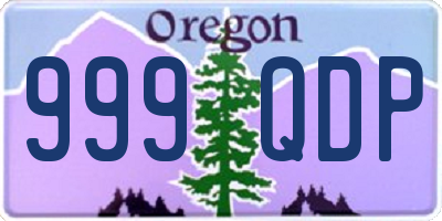 OR license plate 999QDP