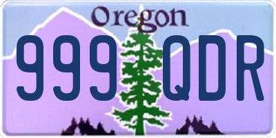 OR license plate 999QDR