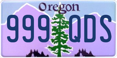 OR license plate 999QDS