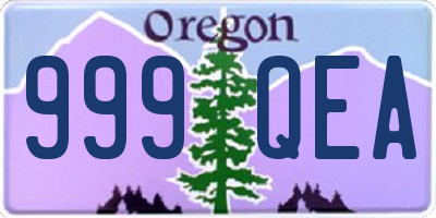 OR license plate 999QEA