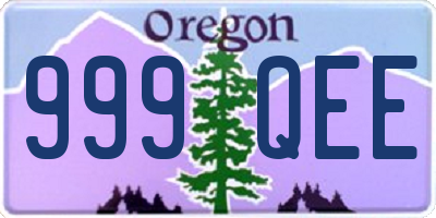 OR license plate 999QEE