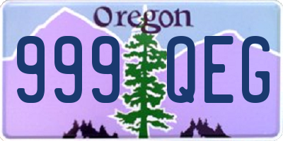 OR license plate 999QEG