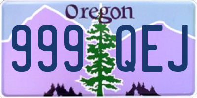 OR license plate 999QEJ