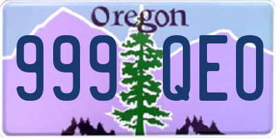 OR license plate 999QEO