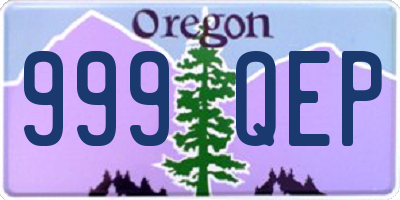 OR license plate 999QEP
