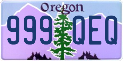 OR license plate 999QEQ