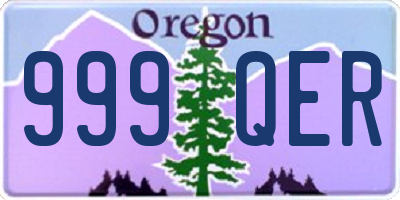 OR license plate 999QER