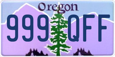 OR license plate 999QFF
