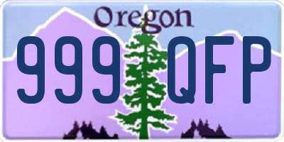 OR license plate 999QFP