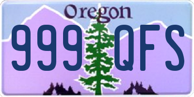 OR license plate 999QFS