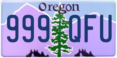 OR license plate 999QFU