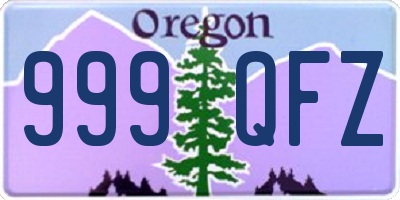 OR license plate 999QFZ