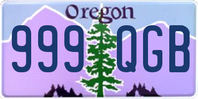 OR license plate 999QGB