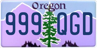 OR license plate 999QGD