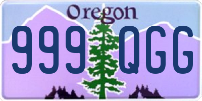 OR license plate 999QGG