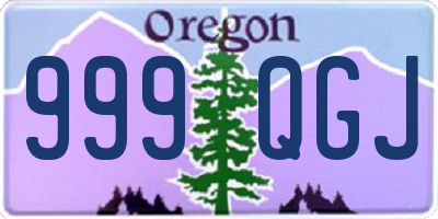 OR license plate 999QGJ