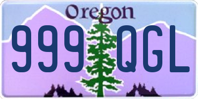 OR license plate 999QGL