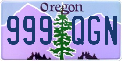 OR license plate 999QGN