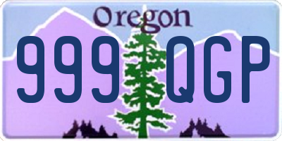 OR license plate 999QGP