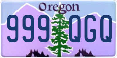 OR license plate 999QGQ