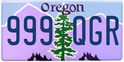 OR license plate 999QGR