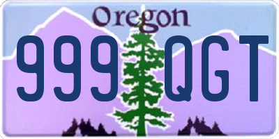 OR license plate 999QGT