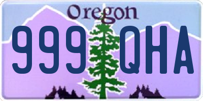 OR license plate 999QHA