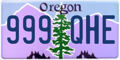 OR license plate 999QHE