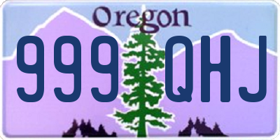 OR license plate 999QHJ