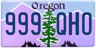 OR license plate 999QHO