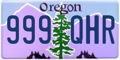 OR license plate 999QHR