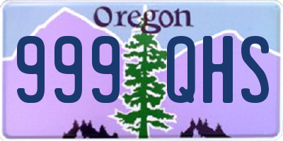 OR license plate 999QHS