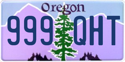 OR license plate 999QHT