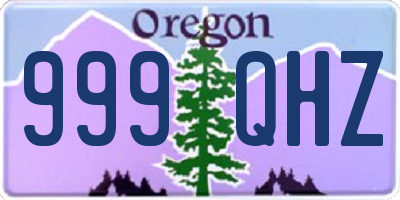 OR license plate 999QHZ